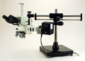 NMS02 — Nikon Optiphot 100 Modular Microscope for ELWD Brightfield & Darkfield on Heavy Boom Stand